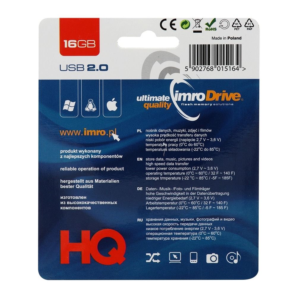 USB-STICK Imro Black 16 GB – Bild 3