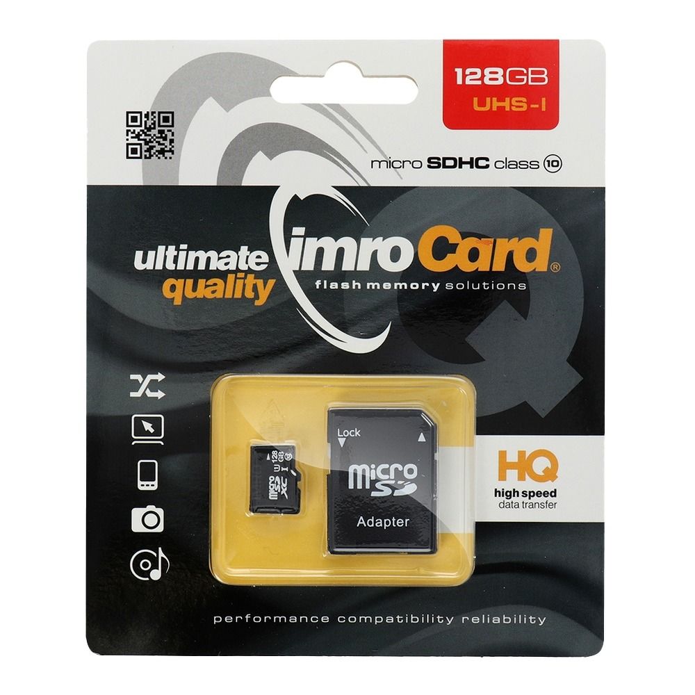 IMRO microSD Speicherkarte 128GB mit SD-Adapter Klasse 10 UHS