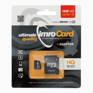 IMRO microSD Speicherkarte 128GB mit SD Adapter 10 UHS-3 100MB/s 4K