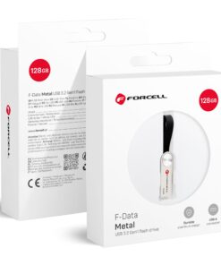 FORCELL F-DATA USB-Stick Metall 128GB USB 3.2 Gen 1 (USB A) Silber