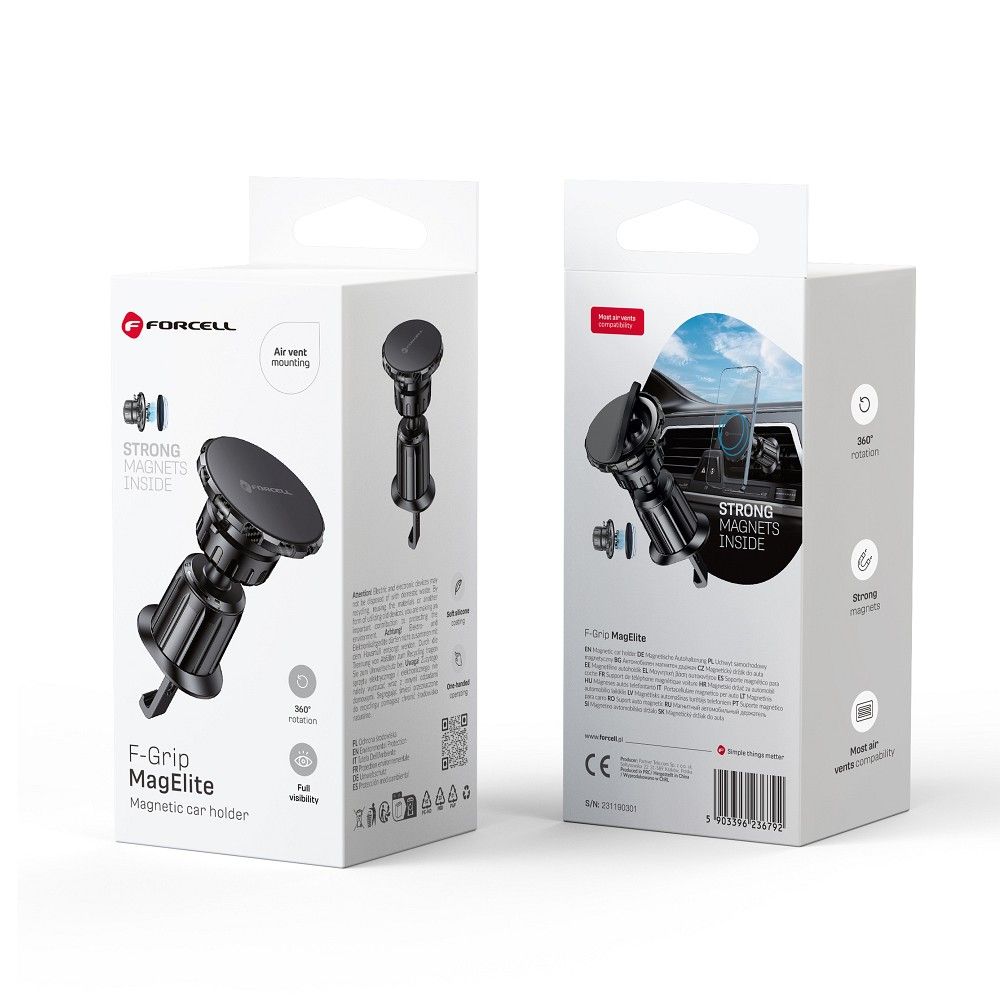 FORCELL F-Grip MagElite Auto-Kühlergrill-Halter magnetisch schwarz