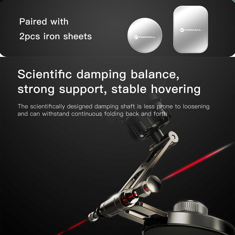 FORCELL F-Grip IronSecure Autohalterung für Windschutzscheibe / Magnetische Platte, schwarz – Bild 9