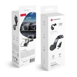 FORCELL F-Grip MagFlex Autohalterung magnetisch für Windschutzscheibe/Dashboard/Gitter, schwarz