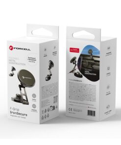 FORCELL F-Grip IronSecure Autofenster- und Bordhalterung kompatibel mit MagSafe, schwarz