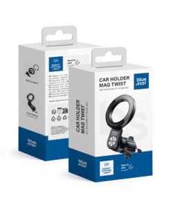 BLUE STAR Magnetischer Autohalter MAG TWIST für Kühlergrill, kompatibel mit MagSafe, schwarz