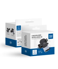 BLUE STAR AUTO LOCK X2 Autohalter für Kühlergrill, Schwarz