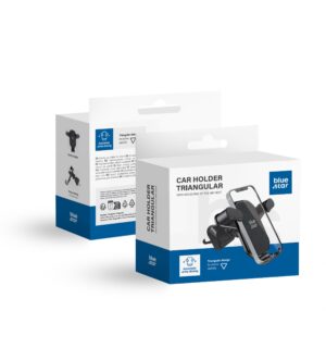 BLUE STAR TRIANGULAR Autohalter für Kühlergrill, schwarz