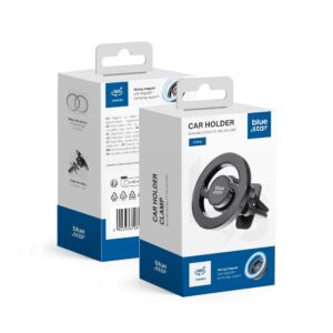 BLUE STAR Magnetische Autohalterung CLAMP für Kühlergrill, kompatibel mit MagSafe