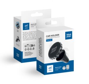 BLUE STAR CROWN MAGNETIC Autohalter für Kühlergrill, schwarz