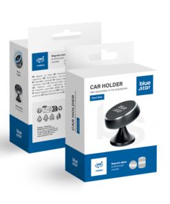 BLUE STAR magnetische Autohalterung SHORT STICK für Armaturenbrett / Schreibtisch, schwarz