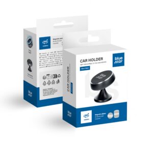 BLUE STAR magnetische Autohalterung SHORT STICK für Armaturenbrett / Schreibtisch, schwarz