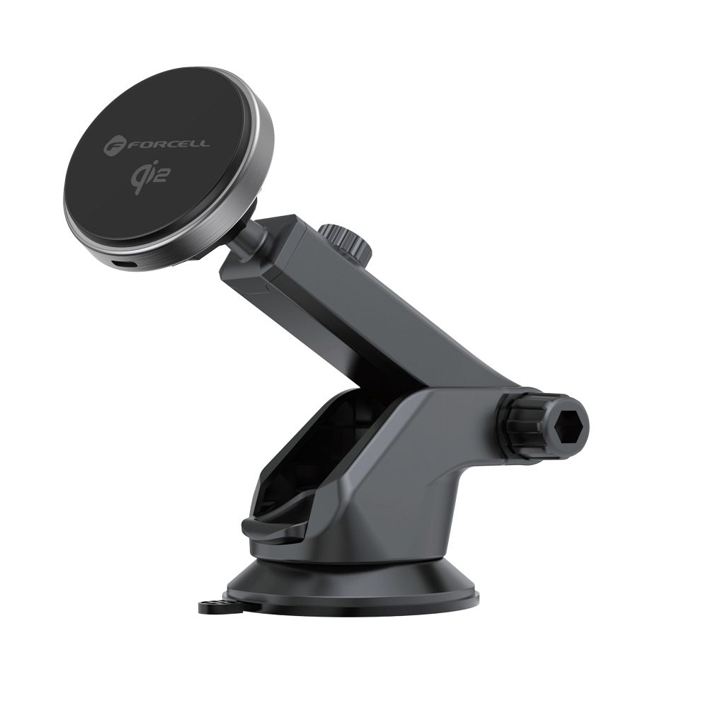 FORCELL F-GRIP Rapid Charge Autohalterung mit Qi2 induktivem Laden 15W, kompatibel mit MagSafe, Grau – Bild 4