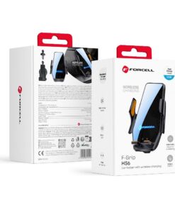 Kabellose Handyhalterung fürs Auto Forcell F-Grip HS6 15W für Frontscheibe / Lüftung schwarz