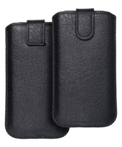 Leder Universal Slim Kora 2 Handyhülle – für Samsung Galaxy S5/S6/S7/J5/A5 2017/Huawei P8 2017/P10 Lite schwarz