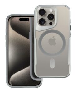 ERGOFIT NEWZONE Handyhülle kompatibel mit MagSafe für iPhone 15 Plus, Silber