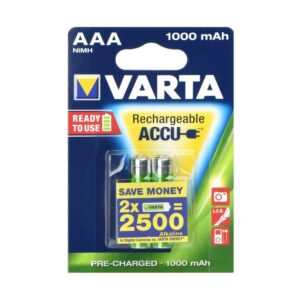 VARTA Akku R3 1000 mAh (AAA) 2er-Pack, einsatzbereit