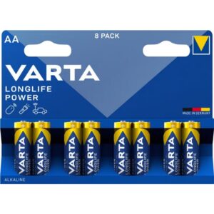 VARTA Alkalibatterie R6 (AA) Longlife Power, 8 Stück