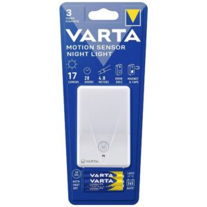 VARTA Bewegungsmelder-Nachtlampe 16624 + 3 x Batterien R3 (AAA)