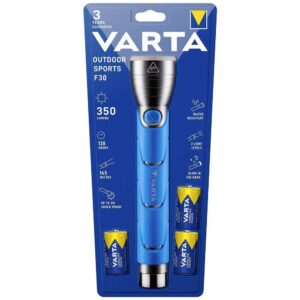 VARTA Taschenlampe LED Outdoor Sports F30 310 lm 18629 + 3 x Batterien R14 (Typ C)