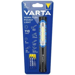 VARTA LED-Taschenlampe Pen Light 17647 + 3 x R3 (AAA) Batterien