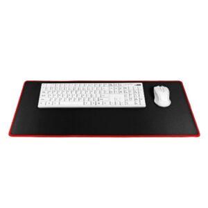 Gaming-Mauspad (für Maus und Tastatur) 700x300x3 mm / Schwarz mit roter Umrandung