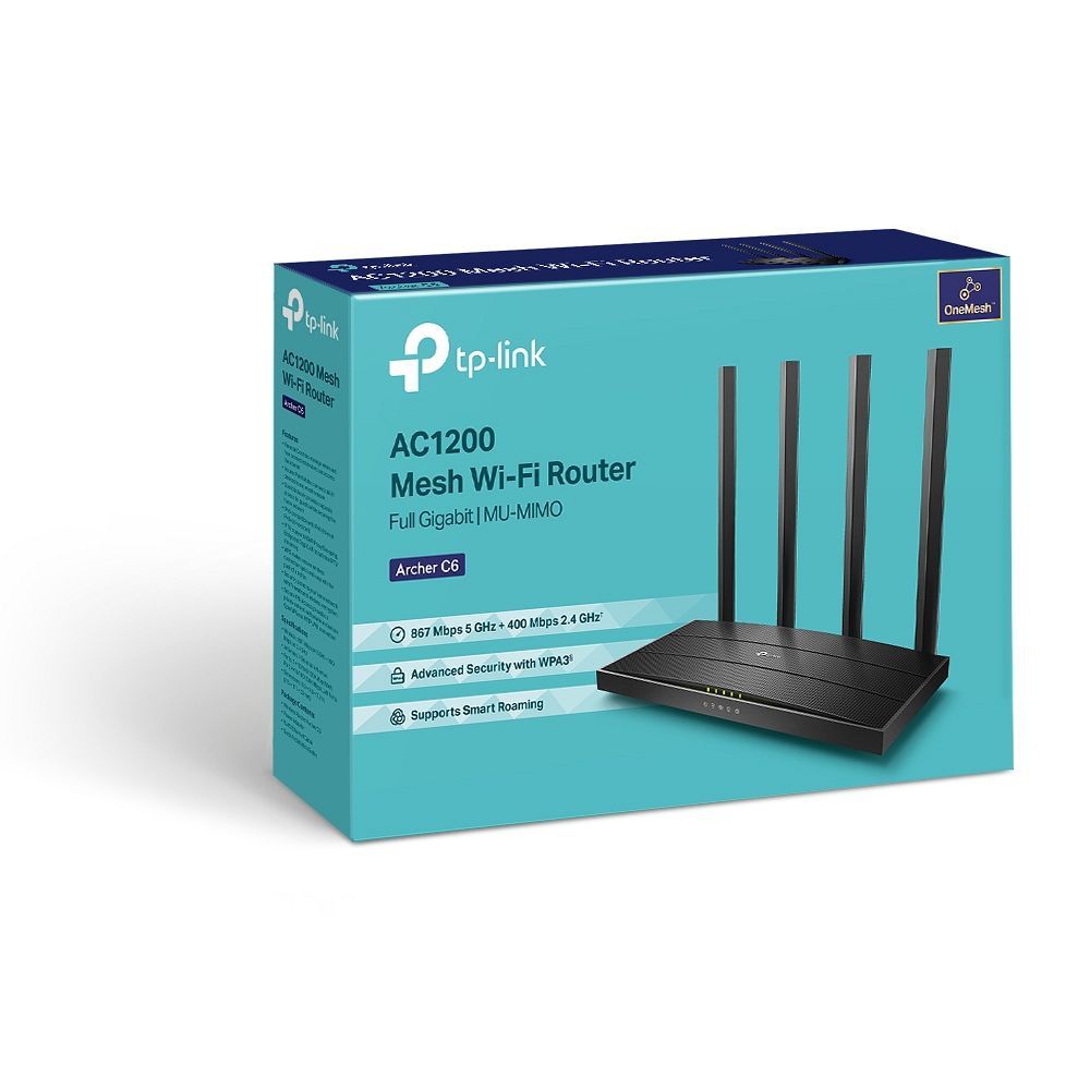 TP-LINK Dual-Band Wi-Fi-Router 2,4 GHz 300 Mbps, 5 GHz 867 Mbps TL-ARCHER C6 – Bild 5