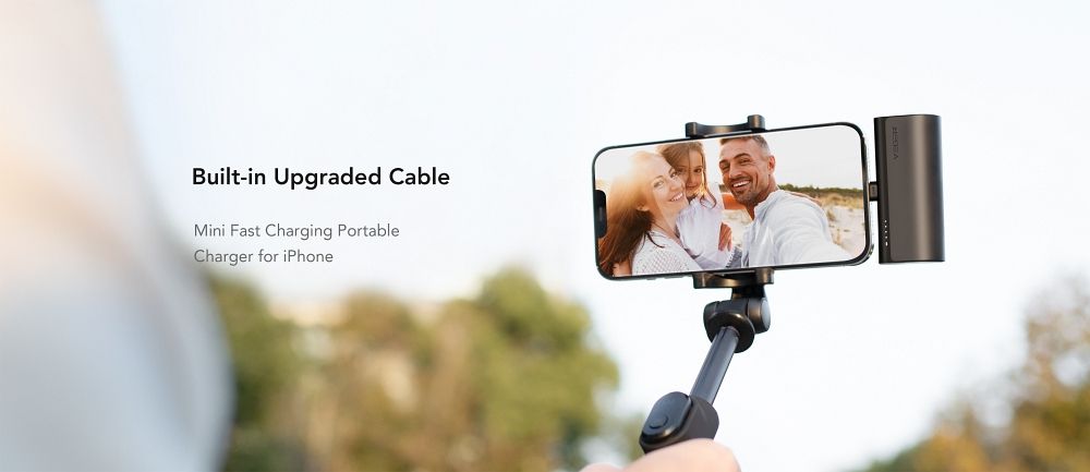 VEGER Powerbank 5.000 mAh mit integriertem Lightning PD QC3.0 3A 20W PlugOn (W0556P) schwarz – Bild 12