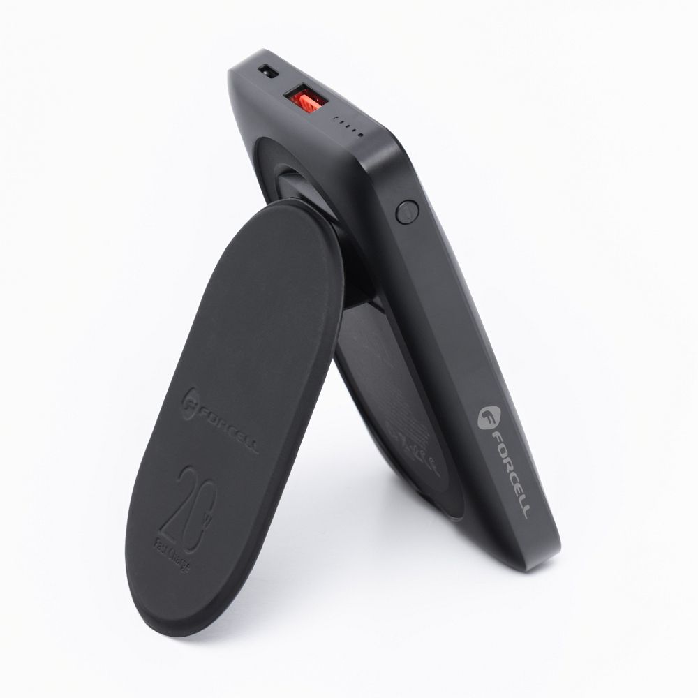 FORCELL F-ENERGY F10K2 MagStand Powerbank kompatibel mit MagSafe PD QC3.0 5A 20W 10.000 mAh Schwarz – Bild 9
