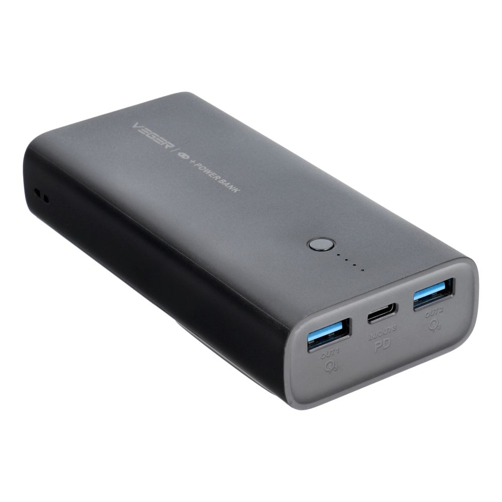 VEGER Powerbank 10.000 mAh PD QC3.0 20W ACE100 (W1146) Schwarz – Bild 5