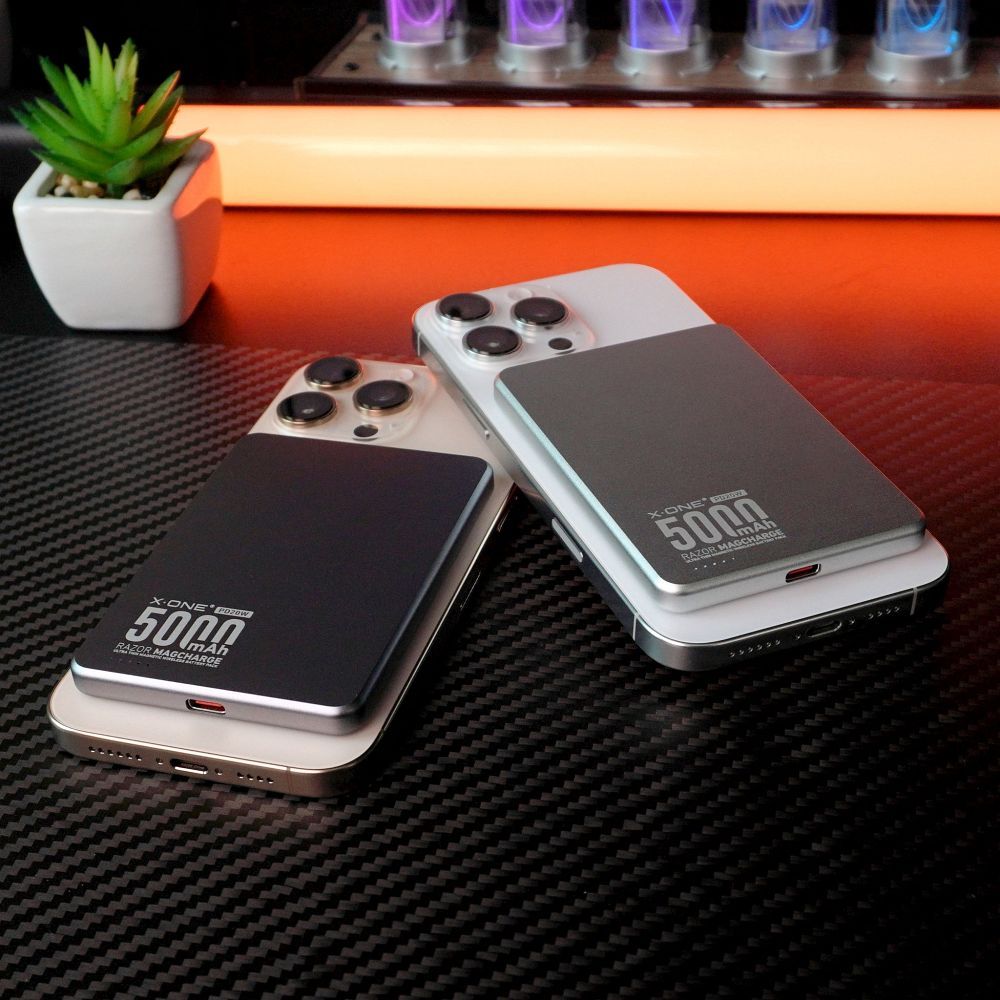 X-ONE Razor MagCharge Ultraslim (7,6 mm) Powerbank, MagSafe-kompatibel, 5000 mAh – Bild 6