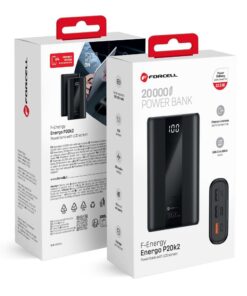 Powerbank Forcell F-Energy Energo P20K2 QC3.0 PD 3A 22,5W 20000 mAh Schwarz