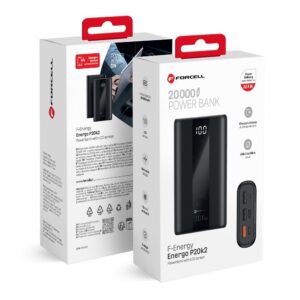 Powerbank Forcell F-Energy Energo P20K2 QC3.0 PD 3A 22,5W 20000 mAh Schwarz