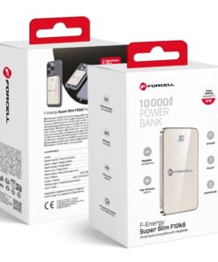 Powerbank kompatibel mit MagSafe Forcell F-Energy SuperSlim F10K8 QC4.0 PD3.0 15W 10.000 mAh Titanium Desert