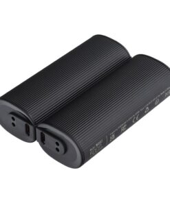 VEGER Powerbank 2 x 5000 mAh mit Handwärmer 2,4A, 2 Stück, Schwarz und Silber