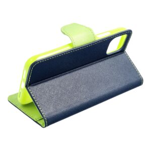 Fancy Book Holster für XIAOMI Redmi NOTE 13 PRO 4G Navy Blau / Lindgrün – Bild 3