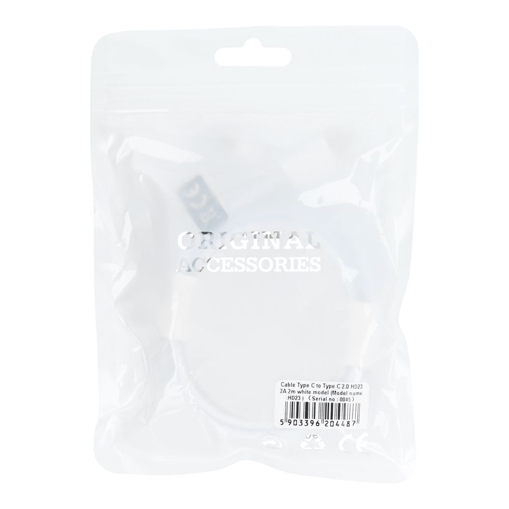 Kabel Typ C auf Typ C 2.0 HD23 PD 40W 2 m Weiß – Bild 7