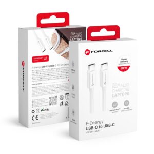 FORCELL Kabel Typ C auf Typ C QC4.0 3A/20V PD60W C338 1m Weiß