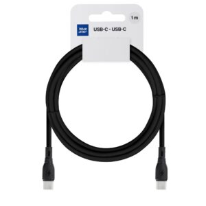 USB-C-auf-USB-C-Kabel Blue Star 3A 60W ECO 1 m PJ73-13-3 schwarz
