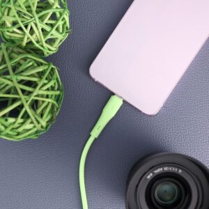 USB-C auf USB-C Kabel Forcell F-Energy QC4.0 PD 3A 60W Silikon 1 m C344 grün – Bild 5