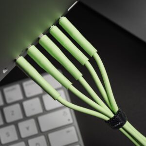 USB-C auf USB-C Kabel Forcell F-Energy QC4.0 PD 3A 60W Silikon 1 m C344 grün – Bild 9