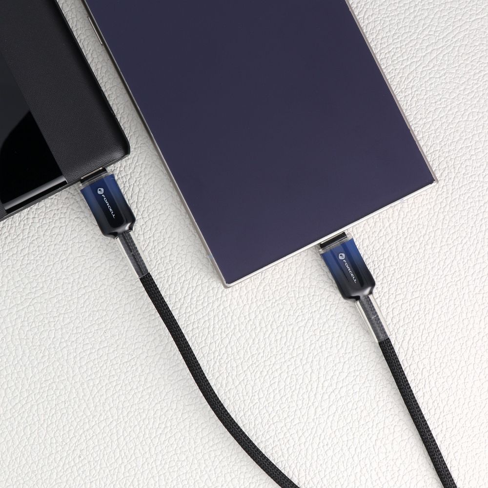 USB-C-Kabel USB C zu USB C Forcell F-Energy QC4.0 PD 3A 60W Gradient 1 m C354 schwarz – Bild 3
