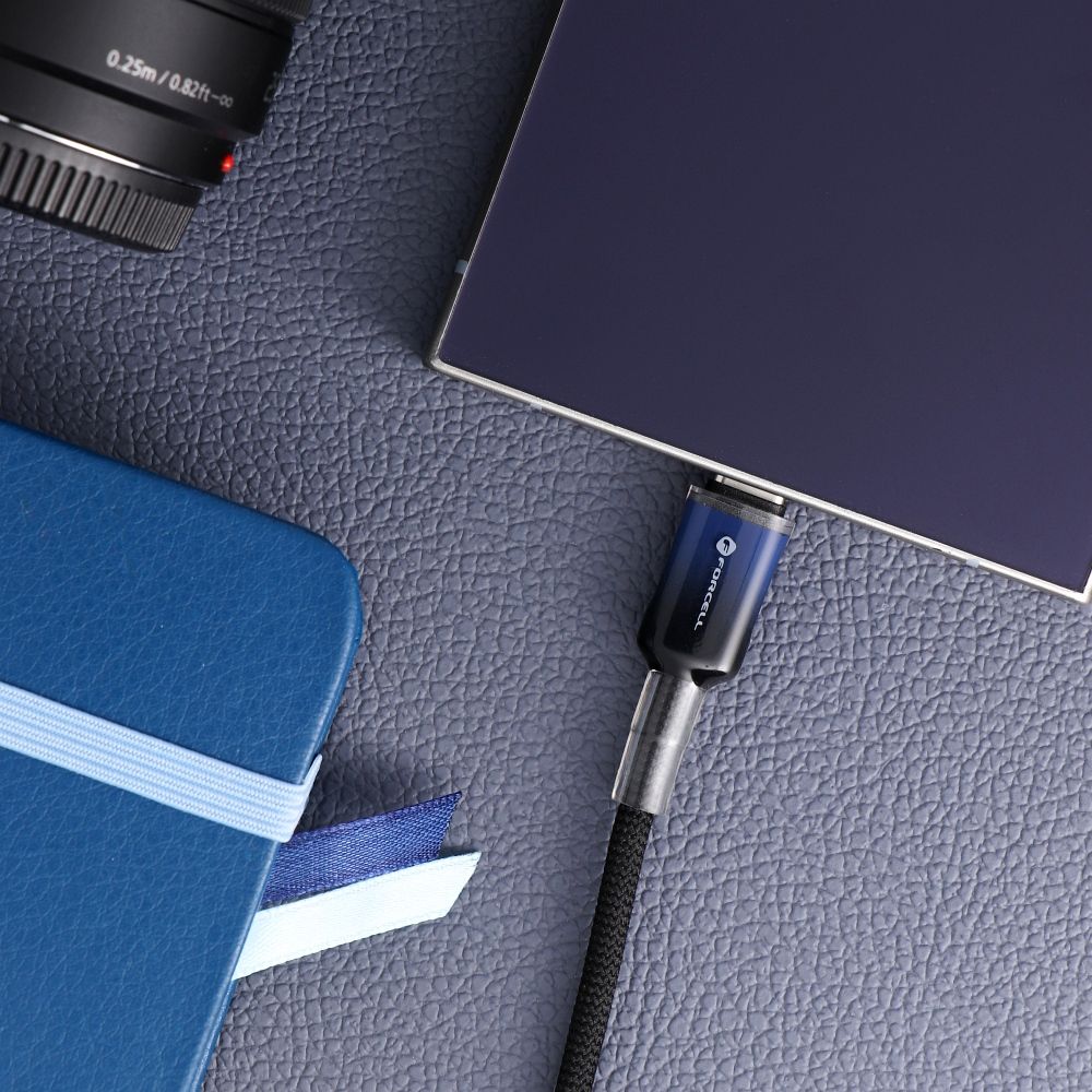 USB-C-Kabel USB C zu USB C Forcell F-Energy QC4.0 PD 3A 60W Gradient 1 m C354 schwarz – Bild 4