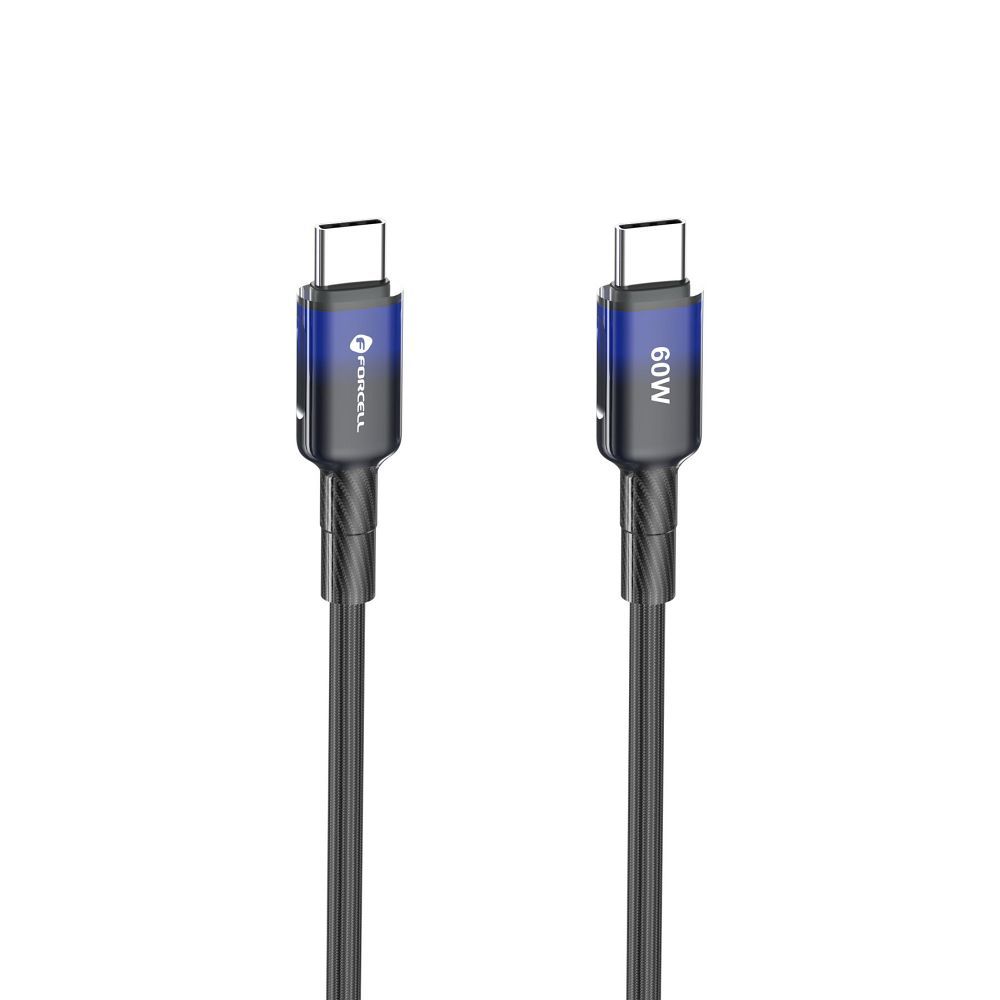 USB-C-Kabel USB C zu USB C Forcell F-Energy QC4.0 PD 3A 60W Gradient 1 m C354 schwarz – Bild 10