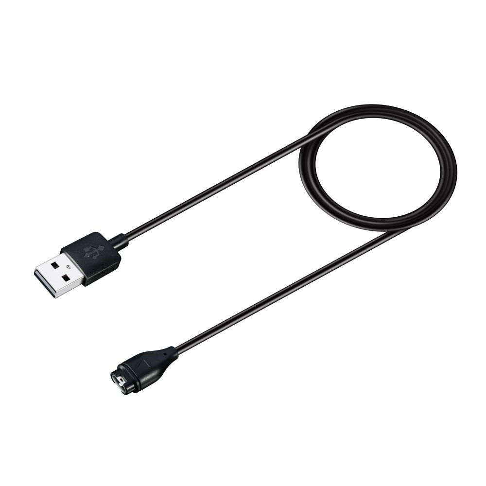 USB-Ladekabel für GARMIN FENIX 7, 6, 6X, 6S, 5, 5X, 5S, 5 Plus, Vivoactive 3 Smartwatch u.v.m. HD24, 1 m, schwarz