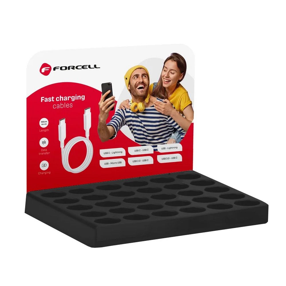 FORCELL Kabelständer aus Rohren, 30 Plätze, D336 – Bild 3