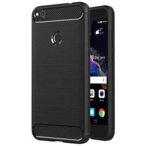 CARBON Hülle für HUAWEI P8 LITE 2017 / P9 LITE 2017 in Schwarz