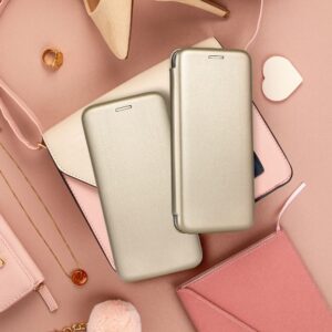 Book Elegance Holster für iPhone 16 Plus Gold – Bild 8