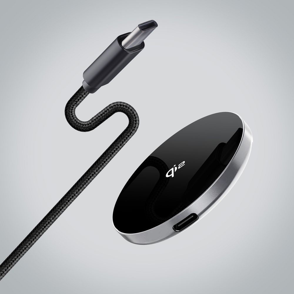 Kabelloses Ladegerät Forcell F-Energy Smart Charge USB-C Qi2 15W, kompatibel mit MagSafe, mit abnehmbarem 1,5 m Kabel, silber – Bild 11