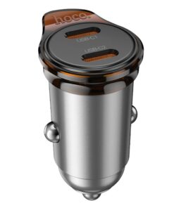 KFZ-Ladegerät Hoco 2 x USB-C PD QC3.0 45W NZ16B Metallgrau