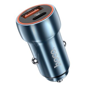 HOCO Autoladegerät USB A + Typ C PD QC3.0 3A 20W Z46A Blau